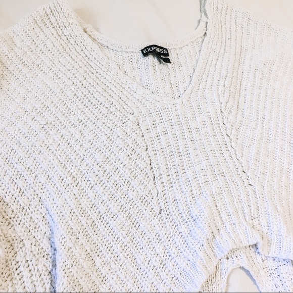 Cropped Sweater With Forked Back - Picture 2 of 2